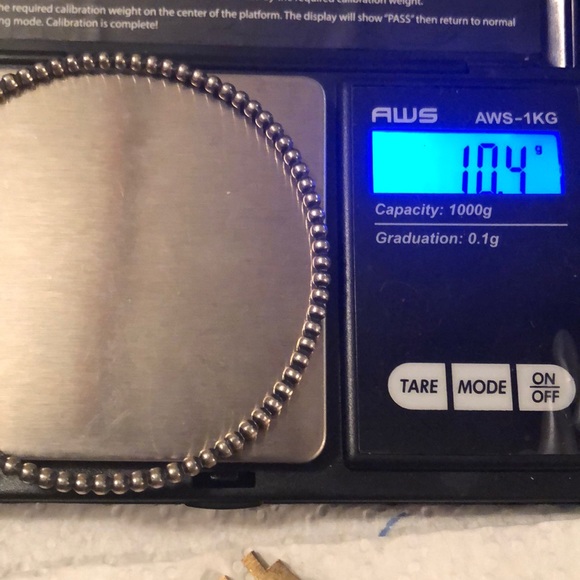 Sterling Silver Bangle Bead Bracelet - Picture 7 of 7